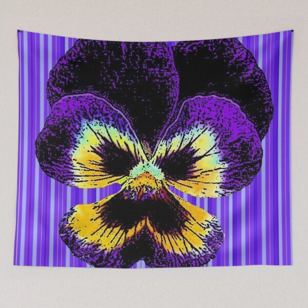 Item preview, PURPLE & YELLOW PANSY ON PURPLE  designed and sold by sharlesart.