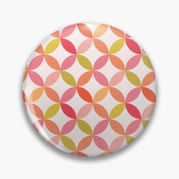 Item preview,  Classic Mid century modern leaf circle pattern In pink and red  designed and sold by Yasminepatterns .