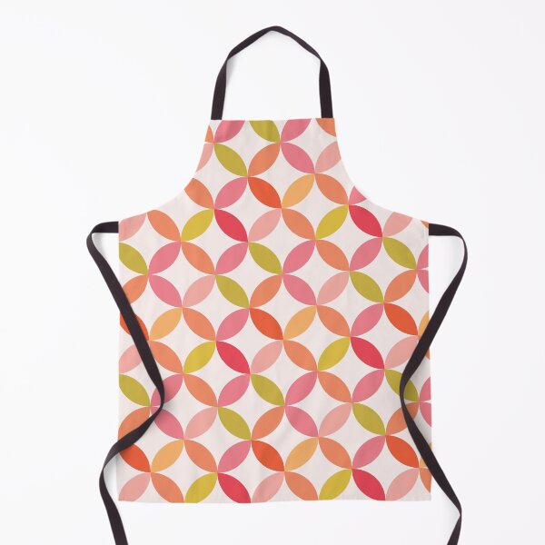 Item preview, Classic Mid century modern leaf circle pattern In pink and red designed and sold by Yasminepatterns .