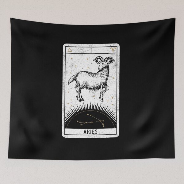 Item preview, Aries Distressed Goth Tarot Zodiac Sign designed and sold by Nemons.