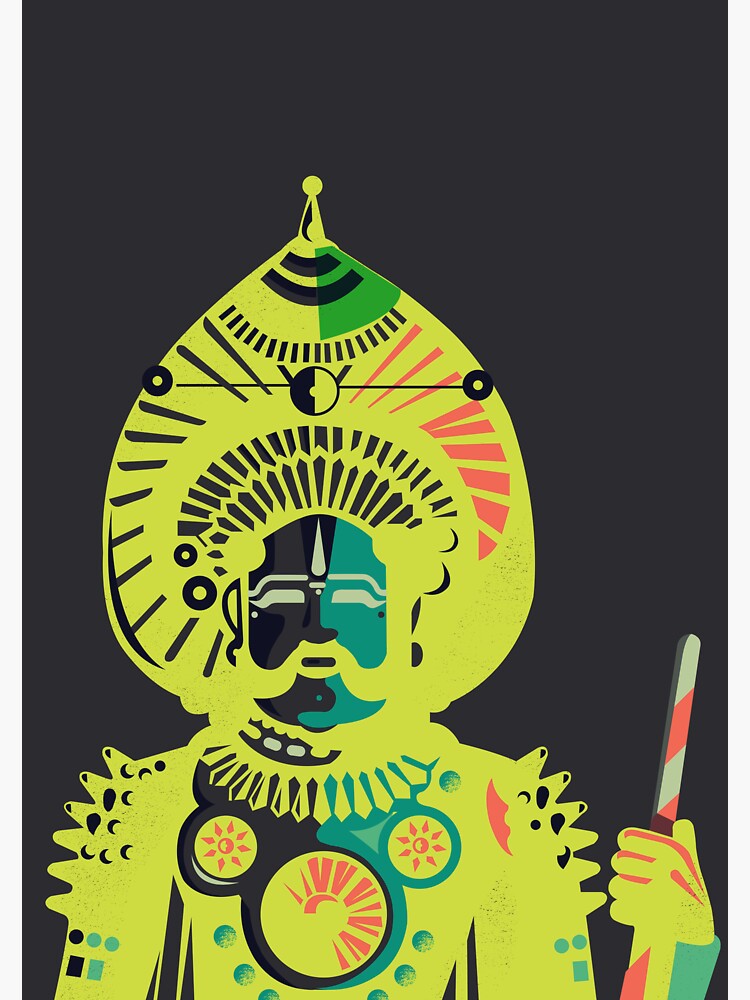 "Yakshagana" Sticker by gruffalow Redbubble