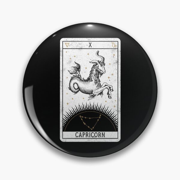 Item preview, Capricorn Distressed Goth Tarot Zodiac Sign designed and sold by Nemons.