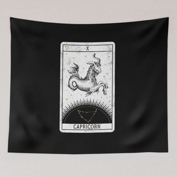 Item preview, Capricorn Distressed Goth Tarot Zodiac Sign designed and sold by Nemons.