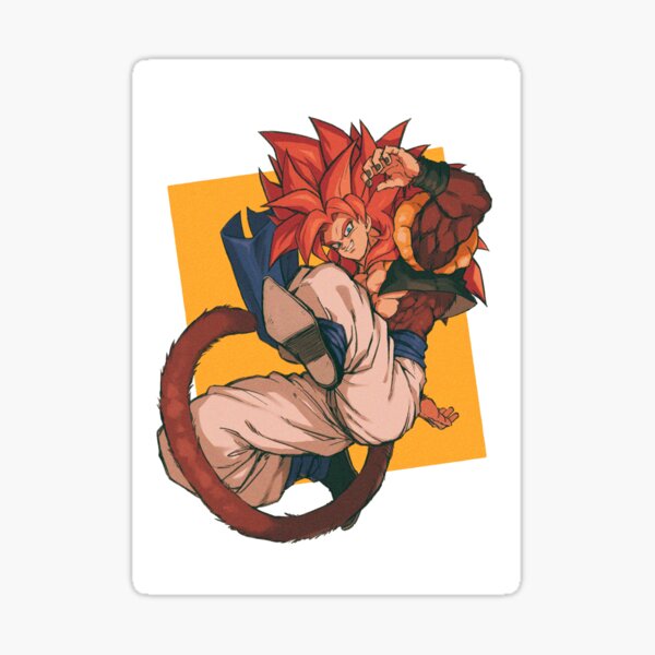 Goku Super Saiyan 4 Dbgt Sticker For Sale By Zvonbal Redbubble