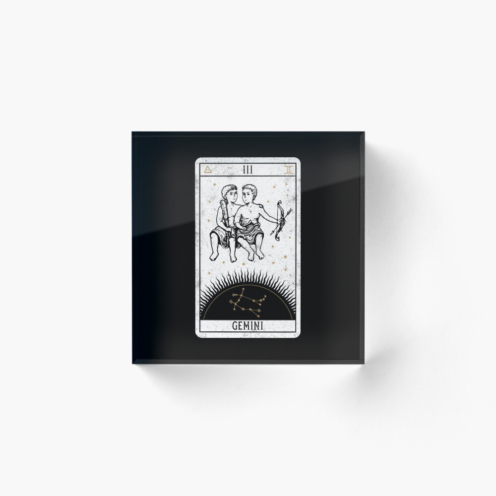 Gemini Distressed Goth Tarot Zodiac Sign