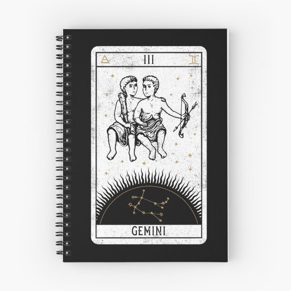 Item preview, Gemini Distressed Goth Tarot Zodiac Sign designed and sold by Nemons.