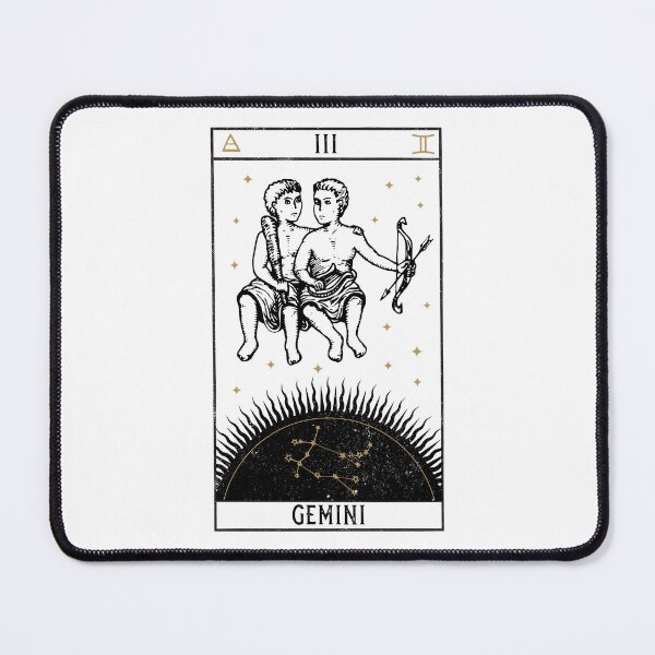 Item preview, Gemini Distressed Goth Tarot Zodiac Sign designed and sold by Nemons.