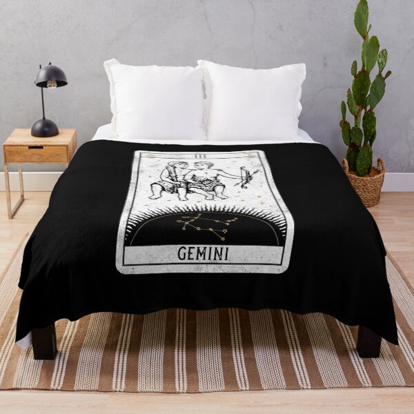 Item preview, Gemini Distressed Goth Tarot Zodiac Sign designed and sold by Nemons.