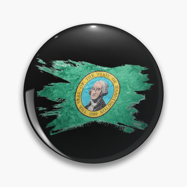 Item preview, Washington State, USA. Evergreen State, Emerald City, Alki. Abstract with State Seal. designed and sold by GEM STYLE.