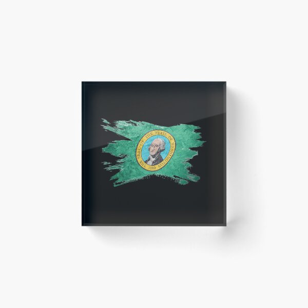 Item preview, Washington State, USA. Evergreen State, Emerald City, Alki. Abstract with State Seal. designed and sold by GEM STYLE.