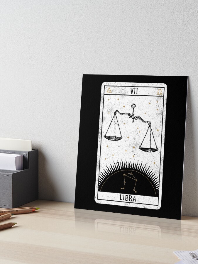 Libra Distressed Goth Tarot Zodiac Sign