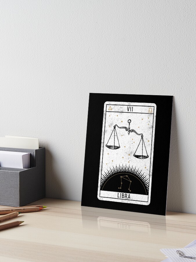 Libra Distressed Goth Tarot Zodiac Sign