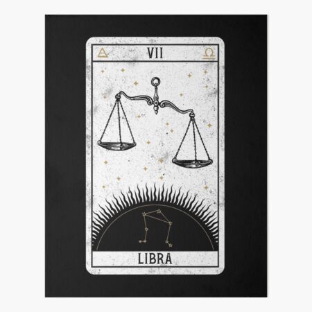 Libra Distressed Goth Tarot Zodiac Sign