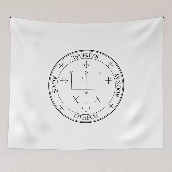 Item preview, Powerful Christian Protection Sigil — Archangel Raphael (Black) designed and sold by ComeToJesus.
