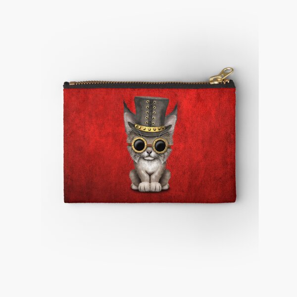 Item preview, Steampunk Baby Lynx Cub on Red designed and sold by JeffBartels.