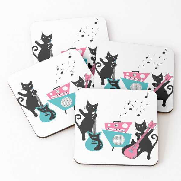 Item preview, The Atomic Cats Band in bubblegum pink and teal!! designed and sold by bramblewood56.