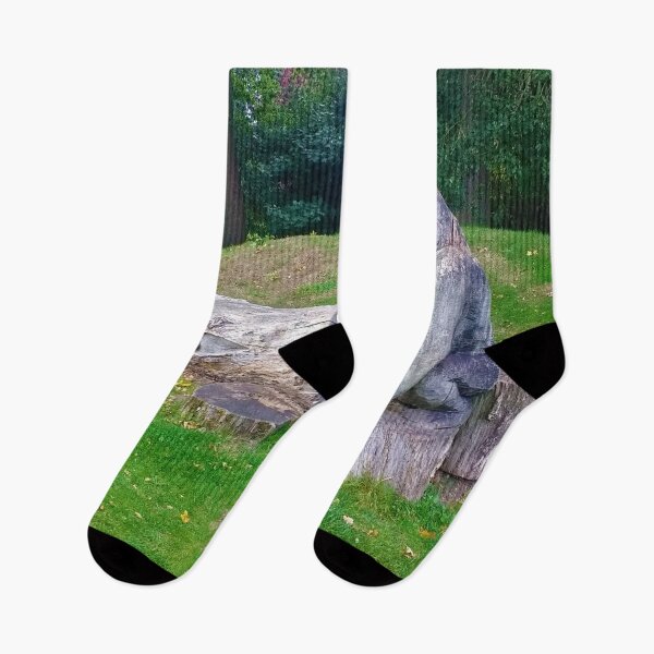 Item preview, #220 |☼| Human & Gorilla Tree Carvings - Angled Shot (Elsham Hall, Gardens & Country Park) designed and sold by Naean H.F. (Nez Man).