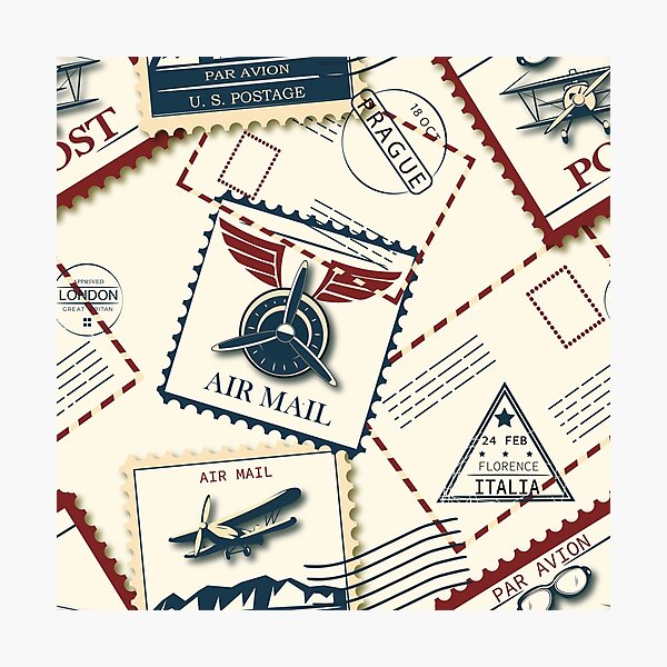 Item preview, Old mail airmail designed and sold by Natairbrush.