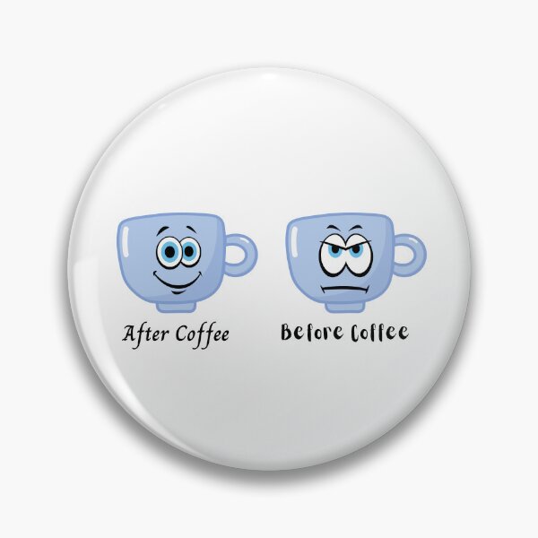 Item preview, Cute Sad and Happy face "Before and After Coffee" Design designed and sold by SheaLN.