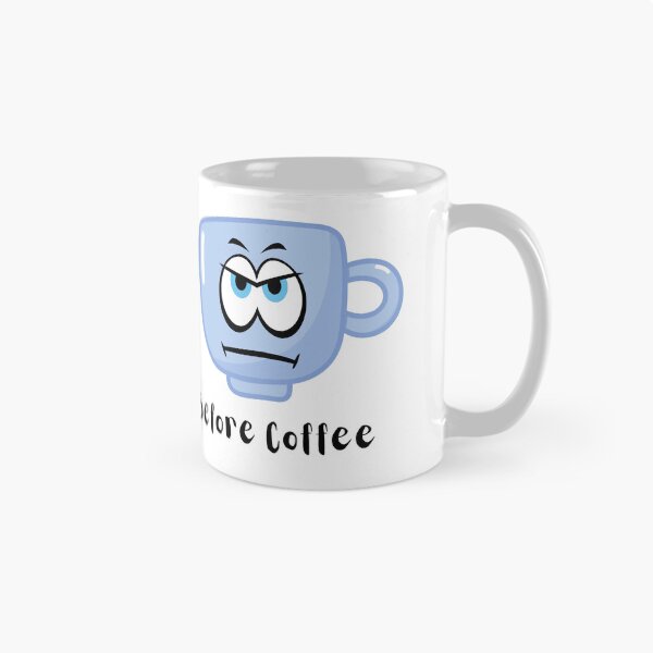 Item preview, Cute Sad and Happy face "Before and After Coffee" Design designed and sold by SheaLN.