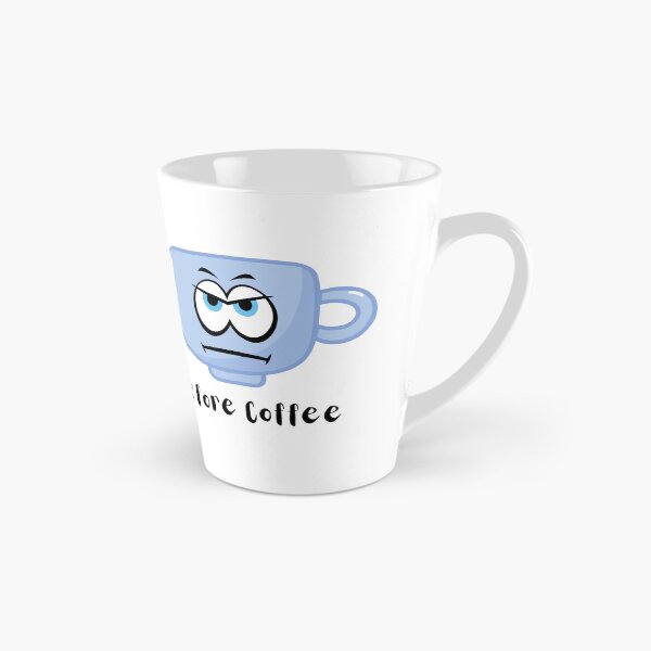 Item preview, Cute Sad and Happy face "Before and After Coffee" Design designed and sold by SheaLN.
