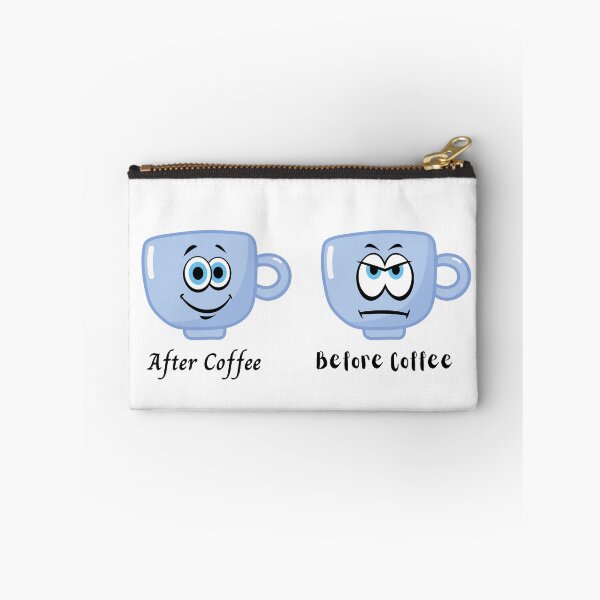 Item preview, Cute Sad and Happy face "Before and After Coffee" Design designed and sold by SheaLN.