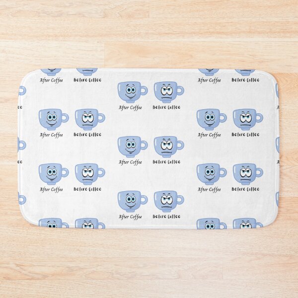 Item preview, Cute Sad and Happy face "Before and After Coffee" Design designed and sold by SheaLN.