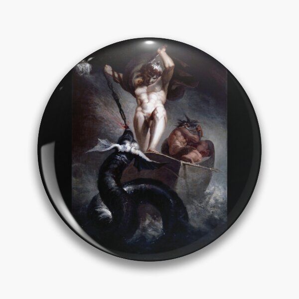 Item preview, Thor Battering the Midgard Serpent ,Tor and Jormundgandr, by Johann Heinrich Fussli ,Jormungand, the Viking sea serpent designed and sold by TeeARTHY.