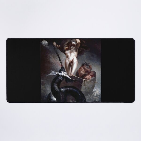 Item preview, Thor Battering the Midgard Serpent ,Tor and Jormundgandr, by Johann Heinrich Fussli ,Jormungand, the Viking sea serpent designed and sold by TeeARTHY.
