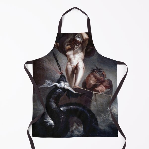 Item preview, Thor Battering the Midgard Serpent ,Tor and Jormundgandr, by Johann Heinrich Fussli ,Jormungand, the Viking sea serpent designed and sold by TeeARTHY.