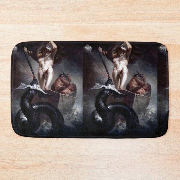 Item preview, Thor Battering the Midgard Serpent ,Tor and Jormundgandr, by Johann Heinrich Fussli ,Jormungand, the Viking sea serpent designed and sold by TeeARTHY.