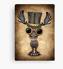 Steampunk Baby Moose Canvas Print