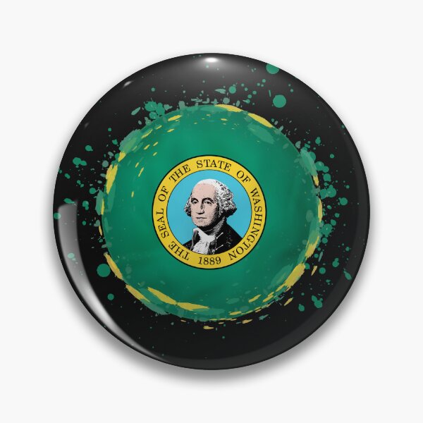 Item preview, Washington State, USA. Evergreen State, Emerald City, Alki Beach. Abstract with State Seal. designed and sold by GEM STYLE.