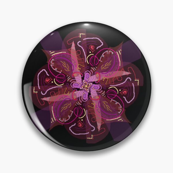 Item preview, multicolored abstract mandala design with floral decorations in shades of pink designed and sold by Goliardika-Shop.