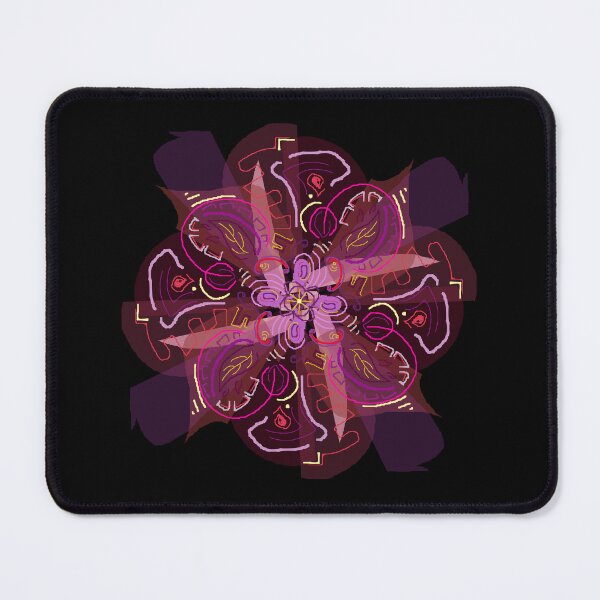 Item preview, multicolored abstract mandala design with floral decorations in shades of pink designed and sold by Goliardika-Shop.