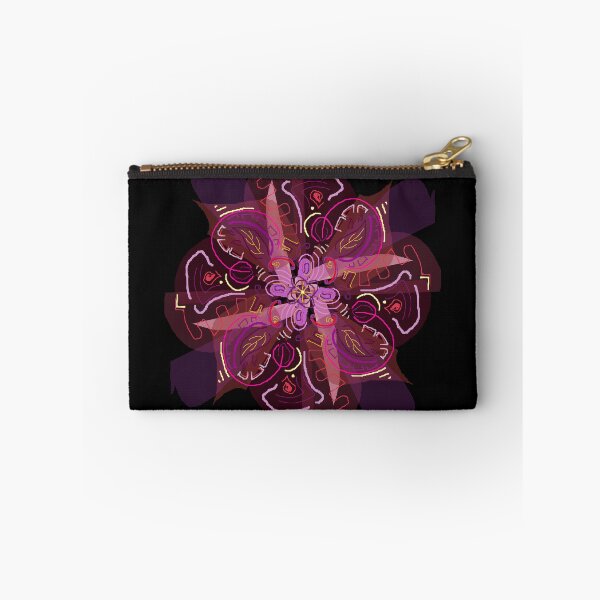Item preview, multicolored abstract mandala design with floral decorations in shades of pink designed and sold by Goliardika-Shop.