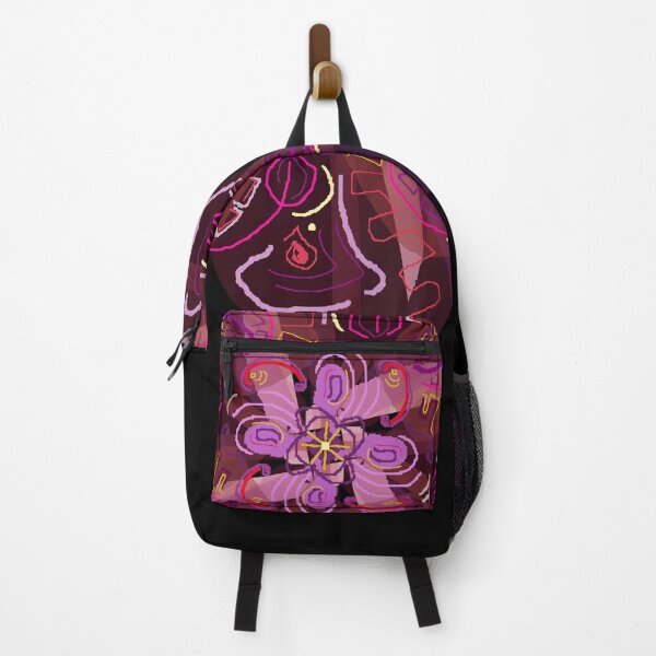 Item preview, multicolored abstract mandala design with floral decorations in shades of pink designed and sold by Goliardika-Shop.