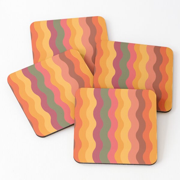 Item preview,  70s pattern  Retro groovy waves in orange, yellow and red  designed and sold by Yasminepatterns .