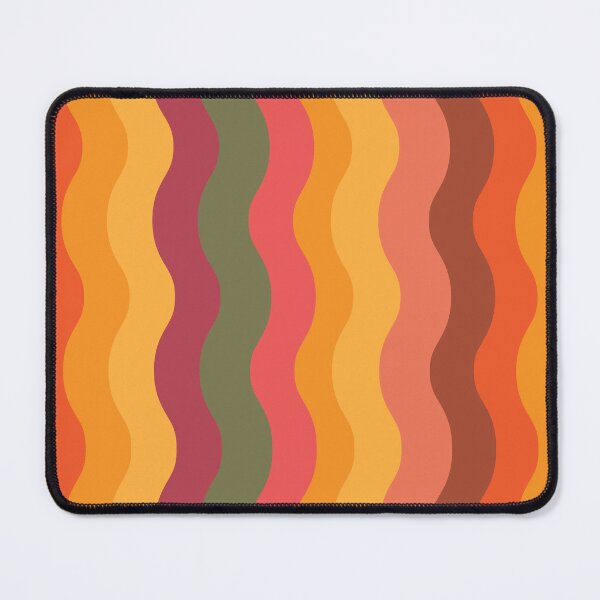 Item preview, 70s pattern Retro groovy waves in orange, yellow and red designed and sold by Yasminepatterns .