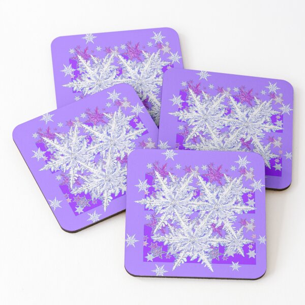Item preview, AWESOME WINTER SNOWFLAKE PATTERN PURPLE ART  designed and sold by sharlesart.