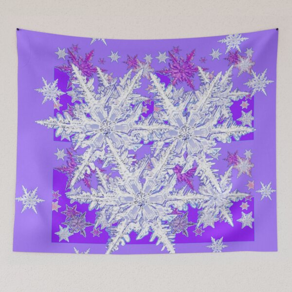 Item preview, AWESOME WINTER SNOWFLAKE PATTERN PURPLE ART  designed and sold by sharlesart.