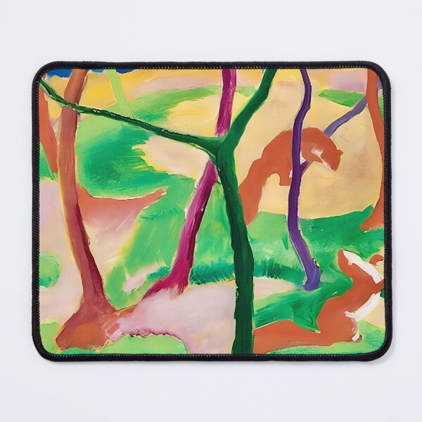 Item preview, Weasels Playing by Franz Marc designed and sold by WonderweissStudio.
