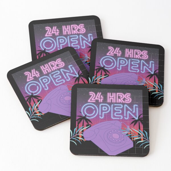Item preview, 24 HOURS OPEN NEON- Vaporwave designed and sold by Anxatzi.