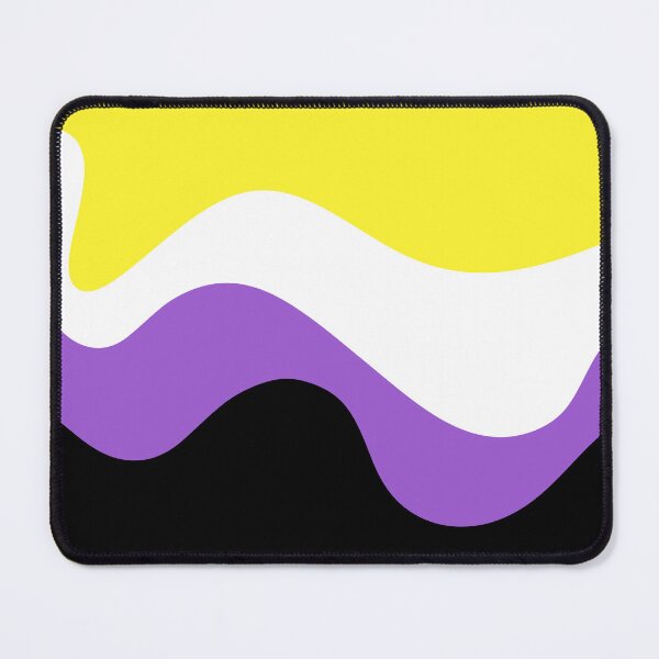 Item preview, Non binary pride flag retro style wave pattern designed and sold by studiousmage.