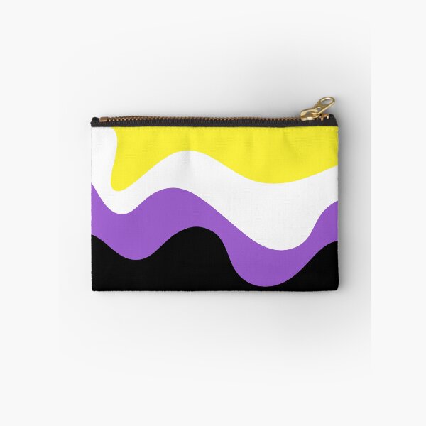 Item preview, Non binary pride flag retro style wave pattern designed and sold by studiousmage.