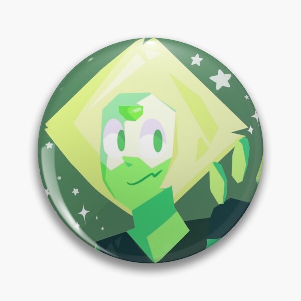 Artikelvorschau, Peridot-Pin-Knopf entworfen und verkauft von NebulaDunes.