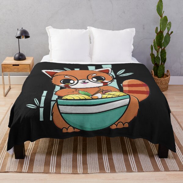 Aperçu de l'œuvre Panda rouge mangeant des ramen j'aime les nouilles japonaises ramen anime créée et vendue par Corelli87.