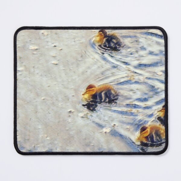 Item preview, Four ducklings in pond designed and sold by Photopat.
