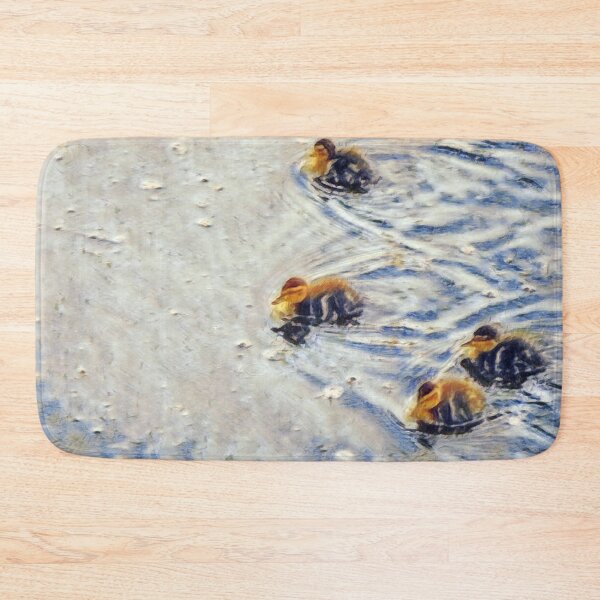 Item preview, Four ducklings in pond designed and sold by Photopat.