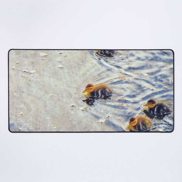 Item preview, Four ducklings in pond designed and sold by Photopat.